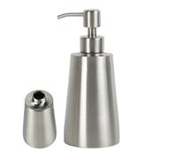 Conteneurs de distributeur de pompe à shampooing - Contenants de shampooing en acier inoxydable avec pompe - bouteille de pompe à lotion vide de 350 ml pour lotions de shampooing crème huile de