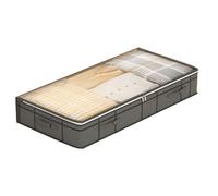 Conteneurs de rangement sous le lit - Grande poubelle à vêtements à profil bas de 90 L pour l'espace de la chambre, sac de rangement simple avec dessus transparent pour une utilisation en dortoir | Co