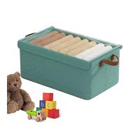 Conteneurs de rangement sous-lit - 18.5x11.02x7.87 pouces Organisateur de tissu de couvercle supérieur transparent pour une économie d'espace, un accès facile avec des poignées durables, sous les poub