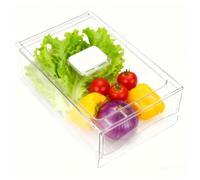 Conteneurs de réfrigérateur Garde-manger Bac de rangement Réfrigérateur Tiroir de rangement Réfrigérateur Fruits Fromage Organisation des aliments Conteneur Poubelle Pull Out Design Cabinet 1pièce(L)