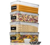 Conteneurs de stockage de farine 3.2L avec couvercles, boîte de rangement hermétique, boîtes de rangement pour cuisine, farine, riz, muesli, farine