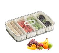 Conteneurs de stockage de fruits pour réfrigérateur - Poubelle à légumes à 4 compartiments avec couvercle | Récipient de rangement pour cuisine, garde-manger, réfrigérateur pour nourriture,