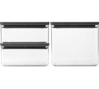 Conteneurs empilables - 2 x 1,5 L et 1 x 3,5 L, couvercle gris foncé