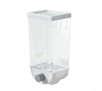 Conteneurs hermétiques en plastique de 1,5 l pour produits secs, pâtes, spaghetti, solution d'organisation empilable et emboîtable, noir (1,5 l, blanc)