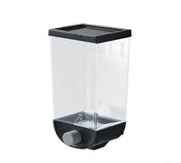 Conteneurs hermétiques en plastique de 1,5 l pour produits secs, pâtes, spaghetti, solution d'organisation empilable et emboîtable pour garde-manger, noir (1 l, noir)