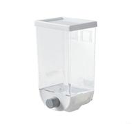 Conteneurs hermétiques en plastique de 1,5 l pour produits secs, pâtes, spaghetti, solution d'organisation empilable et emboîtable pour garde-manger, noir (1 l, blanc)