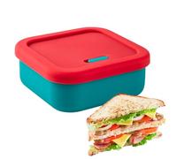 Conteneurs hermétiques en silicone pour aliments - Boîtes de rangement réutilisables avec valve d'échappement, récipient de préparation peu encombrant | Passe au lave-vaisselle, au micro-ondes