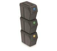 Conteneurs Mixtes Tri sélectif Recyclage avec 3 ou 4 compartiments gris