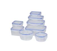 Conteneurs pour aliments jeu de 16 pièces - transparent - plastique - système à