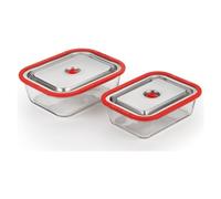 Conteneurs Sous Vide Magic Vac ACO1138 FREE Inox Et Rouge