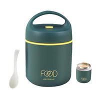 Conteneurs thermiques empilables pour le déjeuner, récipients thermiques empilables,Boîtes à lunch sous vide à double paroi à 2 niveaux pour et adultes | Boîte à lunch réutilisable, Couche