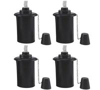 Conteneurs Torcia - Torche Citronella pour éclairage de table de nuit pour, conteneurs de torche rechargeables | 4-Piece récipient de torche rechargeable avec couvercle en métal