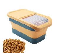 Contenitore per cibo per cani contenitore per alimenti per cuccioli contenitore ermetico per 12 15 kg accessorio per animali domestici con coperchio incernierato e ruote scatola pieghevole p