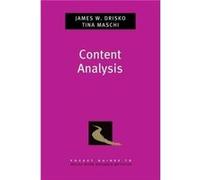 Content Analysis - Maschi Tina Associate Professor Associate Professor Fordham University - Oxford University Press Inc - Livre en Anglais - Paperback Maschi Tina Associate Professor Associate Profess