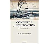 Content And Justification: Philosophical Papers