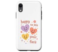 Contente de Voir Ton Visage, Joli cœur, Professeur de rentrée Coque pour iPhone XR