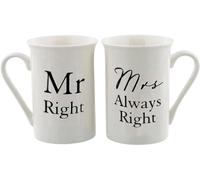 Contento Amore 5017224554818 Lot de 2 tasses Motif Mrs Always Right Blanc Taille unique