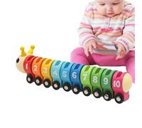 Conteo de Caterpillar, jouet de comptage de Caterpillar - Jouets de mathématiques cognitives éducatives - Train à roue coloré éducatif, reconnaître différents trains colorés pour une éducation