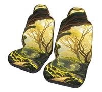 Contes des Arbres (Imprimé) Housses pour Siège Lot De 2 Confort Couvre Sieges Universelle Housse De Sieges Voitures pour Monospaces Camionnette Conducteur