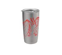 Contes folkloriques de cryptides effrayants et rétro de Red Mothman sur la cryptozoologie Gobelet isotherme en acier inoxydable double paroi