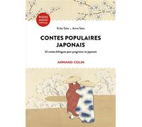 Contes populaires japonais 22 contes bilingues pour progresser en japonais - Anna Sato - Armand Colin - broché - Méthode de langue