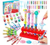 Contever Fabrique a Stylo,18 Atelier des Stylos Personnalisé avec Recharge 4 couleurs, Loisir Creatif Enfant, Activite Manuelle Enfants 5-12 Ans, Idée Cadeau Fille Garcon 4 6 7 8 Ans