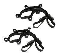 Contexte à pêche portable réglable Organisateur de la bielle à bandoulière Black 2pcs