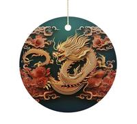 Contexte Chinois du Dragon Suspendu Noël Hanging Porcelaine Décoration pour Vacances Intérieur Fête