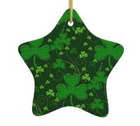 Contexte Paillettes De La Saint-Patrick Ornements Noël Ornement avec Ruban Doré Pendentif pour Magasins Famille Vacances