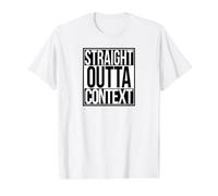 Contexte Straight Outta T-Shirt Graphique avec Valeur, Homme, Blanc, XL