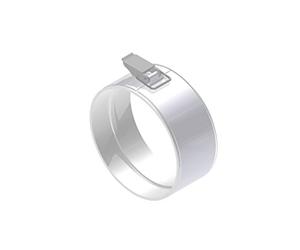 Conti - Collier en aluminium D. 100 Tube/tube blanc - pour chaudière conventionnelle - CNTFMPV10B