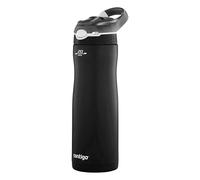 Contigo Ashland Chill bouteille avec paille, bouteille en acier inoxydable, 100 % étanche, gourde isotherme gardant les boissons fraîches pendant 24 h sans BPA; pour sport, vélo, randonnée, 590 ml, Matte Black