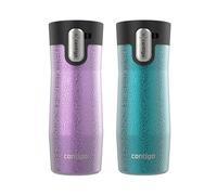 Contigo® AUTOSEAL® West Loop Lot de 2 tasses de voyage isothermes en acier inoxydable avec couvercle facile à nettoyer, 473 ml