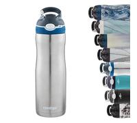 Contigo Bouteille d'Eau Ashland Chill Autospout, 590ml, Gourde Isotherme en Inox, Grande Antifuite avec Paille Rabattable sans BPA, pour le Cyclisme et la Randonnéesous vide, Monaco