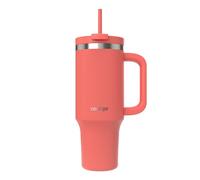 Contigo Bouteille Thermos 1200 ml avec anse et paille | Bouteille isotherme en acier inoxydable avec couvercle | Refroidit pendant 29 heures | Tasse de voyage | Tasse thermos | Sans BPA | Coral