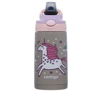 Contigo Easy Clean Bouteille thermos pour enfants avec paille, bouteille d’eau en acier inoxydable sans BPA, 100 % étanche, nettoyage facile, idéale pour crèches, maternelles, écoles et sport, 380 ml