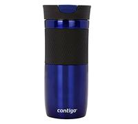 Contigo Mug Isotherme Byron Snapseal, 470ml, Mug de Voyage en Inox Isotherme, Travel Mug, Gobelet Cafe, Tasse à Thé sans BPA avec Couvercle Facile à Nettoyer, Deep Blue, 1 Unité (Lot de 1)