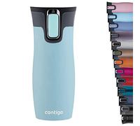 Contigo Thermobecher West Loop - Unisex - Autoseal - Edelstahl Isolierbecher - Kaffeebecher - Sans BPA - Auslaufsicherer Reisebecher mit Easy-Clean-Deckel - Hält warm bis zu 5h - 470 ml - Aqua