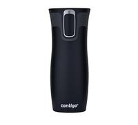 Contigo West Loop Autoseal Travel, Thermique en acier inoxydable, Fiole à vide, Gobelet étanche, Tasse à café avec couvercle facile à nettoyer sans BPA, Noir, 470 ml