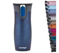 Contigo West Loop Autoseal Travel, Thermique en acier inoxydable, Fiole à vide, Gobelet étanche, Tasse à café avec couvercle facile à nettoyer sans BPA, Monaco, 470 ml