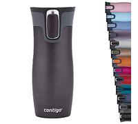 Contigo West Loop Autoseal Travel, Thermique en acier inoxydable, Fiole à vide, Gobelet étanche, Tasse à café avec couvercle facile à nettoyer sans BPA Mixte Adulte, Gris (Gunmetal), 470 ml