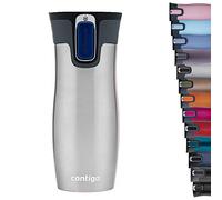 Contigo West Loop Autoseal Travel, Thermique en acier inoxydable, Fiole à vide, Gobelet étanche, Tasse à café avec couvercle facile à nettoyer sans BPA, Acier inoxydable, 470 ml 2095832