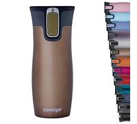 Contigo West Loop Autoseal Travel, Thermique en acier inoxydable, Fiole à vide, Gobelet étanche, Tasse à café avec couvercle facile à nettoyer sans BPA, Latté, 470 ml, Latte
