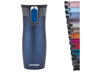 Contigo West Loop Autoseal Travel, Thermique en acier inoxydable, Fiole à vide, Gobelet étanche, Tasse à café avec couvercle facile à nettoyer sans BPA, Monaco, 470 ml