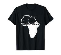 Continent Africain avec des Animaux africains de la Savane T-Shirt