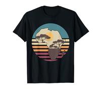 Continent Afrique Savane Animal Africain Retro Éléphant T-Shirt