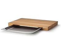Continenta 4111 Planche à découper en bois de chêne avec tiroir en acier inoxydable Multicolore