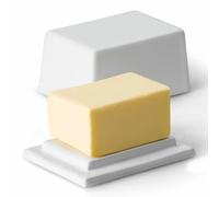 Continenta Beurrier pour 125 g de beurre Boîte à beurre Céramique blanche