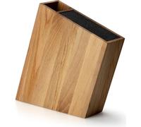 Continenta Bloc à couteaux 'Bloc à couteaux avec insert flexible et récipient à ustensiles incliné, chêne - Bois de chêne'
