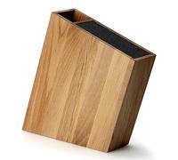 Continenta Bloc couteaux de biais avec réservoir d'ustensiles en chêne avec fibre 31 x 8 x 24,5 cm